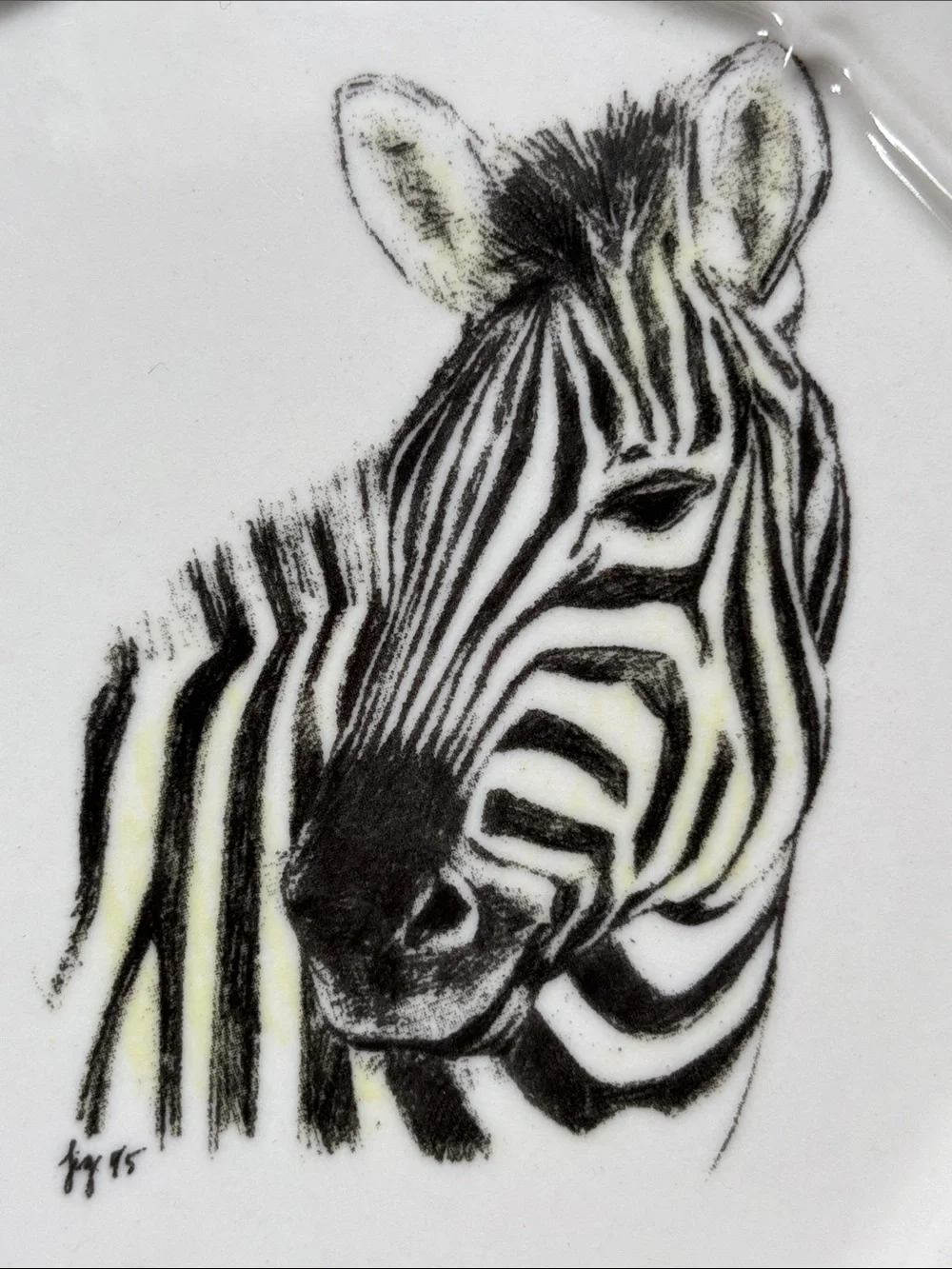 🦓 ZEBRA Very Rare Anthropologie Calligrapher Monogram Canape Plate Z La Zebra
